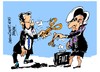 Cartoon: Rajoy-Lagarde-ajuste fiscal (small) by Dragan tagged mariano,rajoy,christine,lagarde,fondo,monetario,internacional,fmi,espana,cricis,economica,politics,cartoon