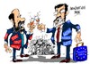 Cartoon: Rubalcaba-Rajoy-UE (small) by Dragan tagged alfredo,perez,rubalcaba,mariano,rajoy,postura,comun