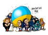 Cartoon: Ucrania-globo (small) by Dragan tagged ucraina,rusia,alemania,francia,estados,unidos,eu,politics,cartoon