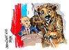 Cartoon: Vladimir Putin- fortalecimiento (small) by Dragan tagged vladimir,putin,rusia,politics,cartoon