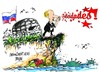 Cartoon: Vladimir Putin-felicidades (small) by Dragan tagged vladimir,putin,barack,obama,elecciones,eeuu,felicidades,politics,cartoon