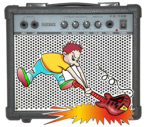 Cartoon: guitar contest (medium) by johnxag tagged brake,rock,guitar