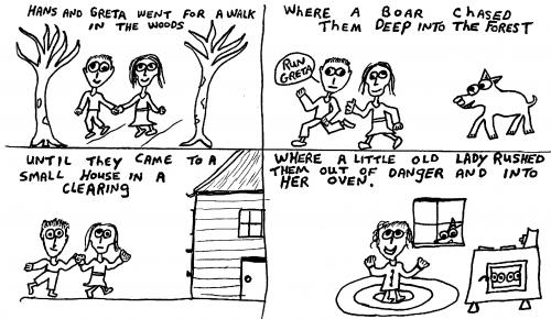 Cartoon: Hans and Greta (medium) by Rudd Young tagged ruddyoung,cartoon,funny,comedy,fairytale