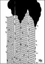 Cartoon: its raining men (small) by haarloheim tagged twin tower jumpers september11 911