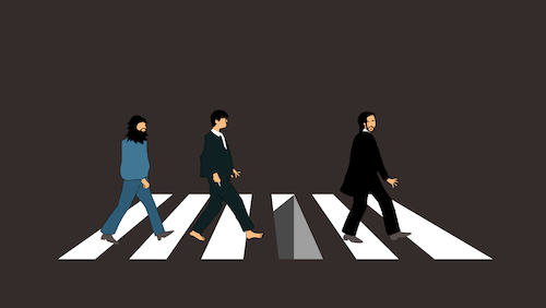 Cartoon: Abbey Road... (medium) by berk-olgun tagged abbey,road