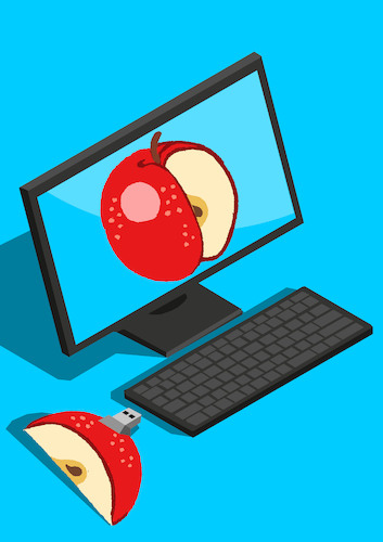 Cartoon: Apple... (medium) by berk-olgun tagged apple