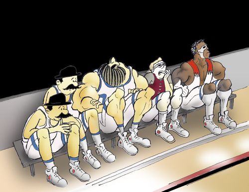 Cartoon: Bench.. (medium) by berk-olgun tagged bench