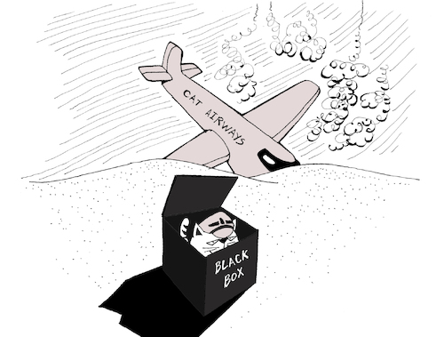 Cartoon: Black Box... (medium) by berk-olgun tagged black,box