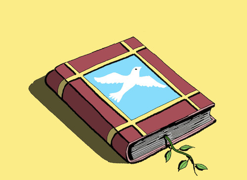 Cartoon: Bookmark... (medium) by berk-olgun tagged bookmark