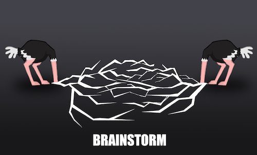 Cartoon: Brainstorm... (medium) by berk-olgun tagged brainstorm
