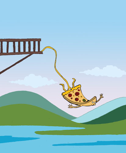 Cartoon: Bungee Jumping... (medium) by berk-olgun tagged bungee,jumping