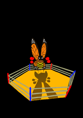 Cartoon: Butterfly Bee... (medium) by berk-olgun tagged beehive