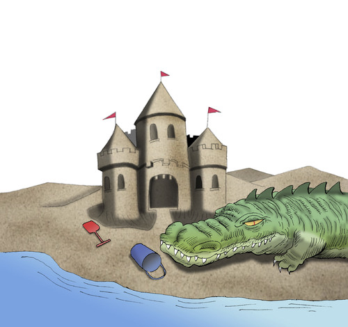 Cartoon: Castle... (medium) by berk-olgun tagged castle