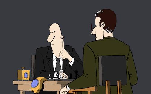 Cartoon: Chess... (medium) by berk-olgun tagged chess