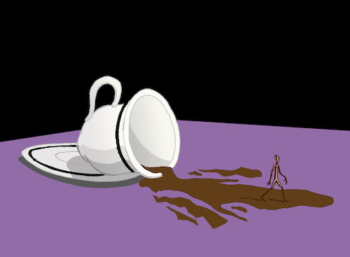 Cartoon: Coffee Reading... (medium) by berk-olgun tagged coffee,rreading