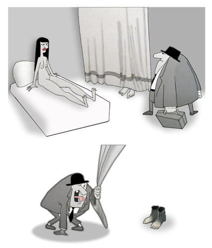 Cartoon: Dedicated to Magritte.. (medium) by berk-olgun tagged dedicated,to,magritte