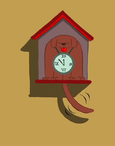 Cartoon: Dog House Clock... (medium) by berk-olgun tagged dog,house,clock