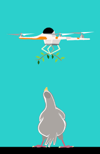 Cartoon: Drone... (medium) by berk-olgun tagged drone