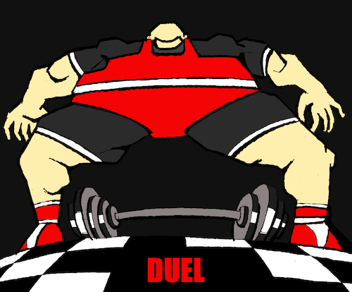 Cartoon: Duel... (medium) by berk-olgun tagged duel