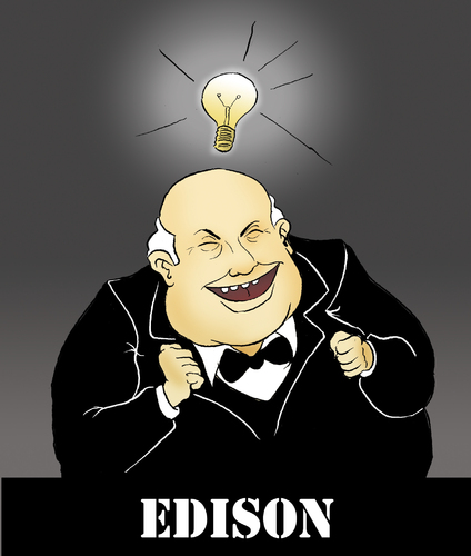 Cartoon: EDISON... (medium) by berk-olgun tagged edison