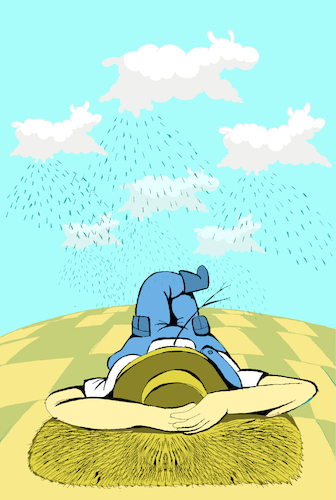 Cartoon: Farmer Cloud... (medium) by berk-olgun tagged farmer,cloud