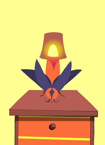 Cartoon: Firefly Lampshade... (medium) by berk-olgun tagged firefly,lampshade