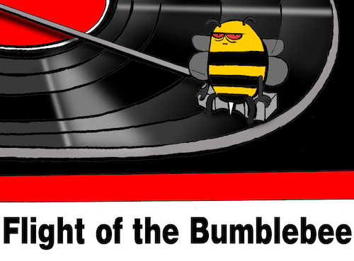 Cartoon: Flight of the Bumblebee... (medium) by berk-olgun tagged flight,of,the,bumblebee