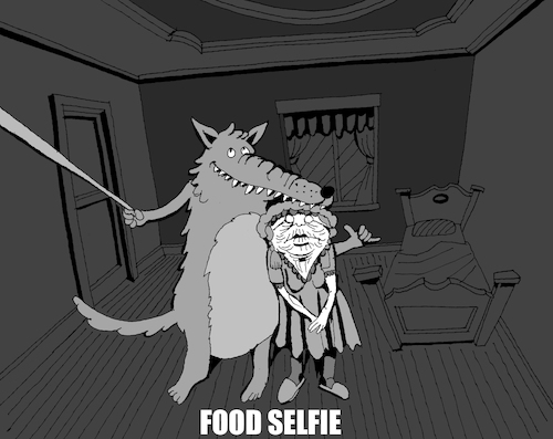 Cartoon: Food Selfie... (medium) by berk-olgun tagged food,selfie
