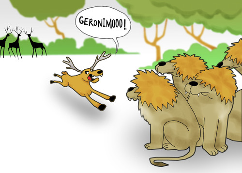 Cartoon: Geronimo.. (medium) by berk-olgun tagged geronimo