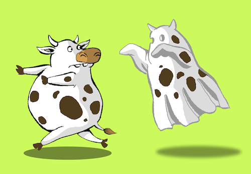 Cartoon: Ghost Cow... (medium) by berk-olgun tagged ghost,cow