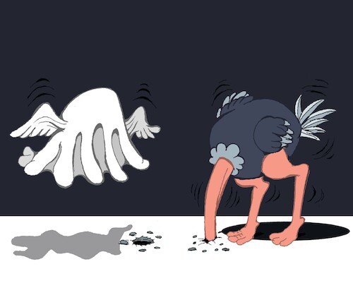 Cartoon: Ghost Ostrich ... (medium) by berk-olgun tagged ghost,ostrich