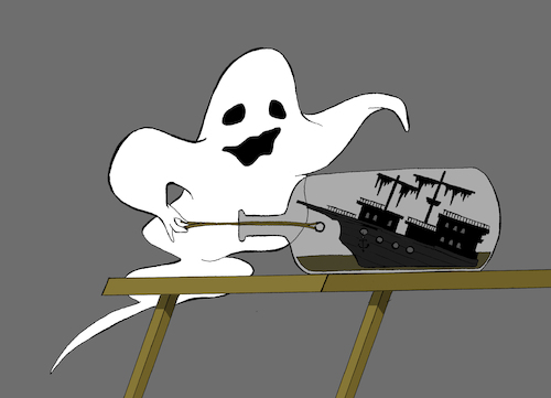 Cartoon: Ghost Ship... (medium) by berk-olgun tagged ghost,ship