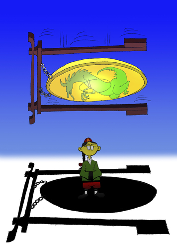 Cartoon: GONG... (medium) by berk-olgun tagged gong
