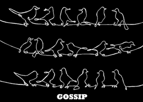 Cartoon: Gossip... (medium) by berk-olgun tagged gossip