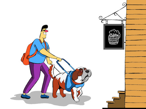 Cartoon: Guide Dog... (medium) by berk-olgun tagged guide,dog