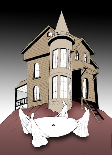 Cartoon: Haunted House... (medium) by berk-olgun tagged haunted,house