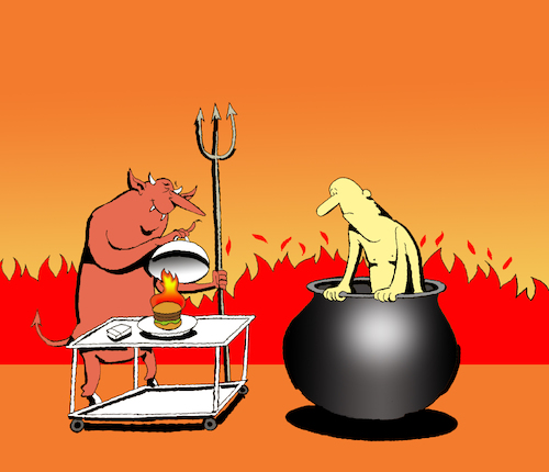 Cartoon: Hellburger... (medium) by berk-olgun tagged hellburger