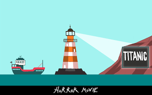 Cartoon: Horror Movie... (medium) by berk-olgun tagged movie