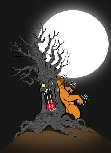 Cartoon: Horror Tree... (medium) by berk-olgun tagged horror,tree
