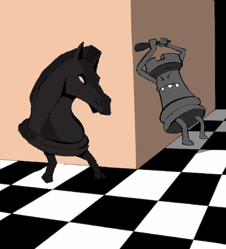 Cartoon: Horse Move... (medium) by berk-olgun tagged horse,move