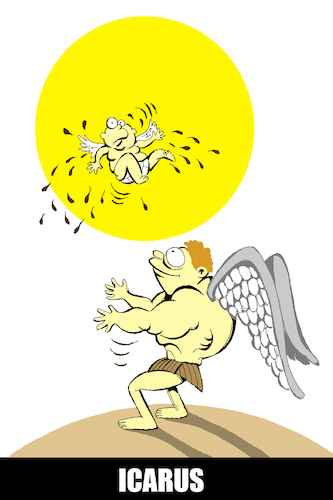 Cartoon: Icarus... (medium) by berk-olgun tagged icarus