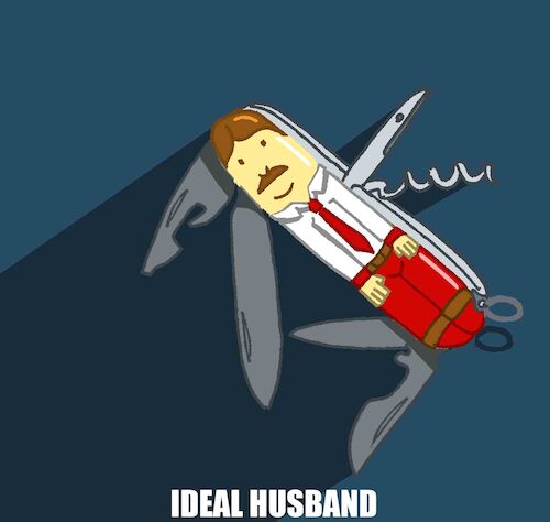 Cartoon: Ideal Husband... (medium) by berk-olgun tagged ideal,husband