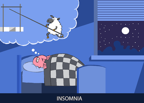 Cartoon: Insomnia... (medium) by berk-olgun tagged insomnia