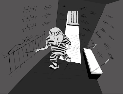Cartoon: Jail... (medium) by berk-olgun tagged jail