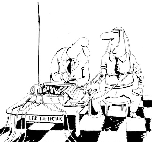 Cartoon: Lie Detector... (medium) by berk-olgun tagged lie,detector