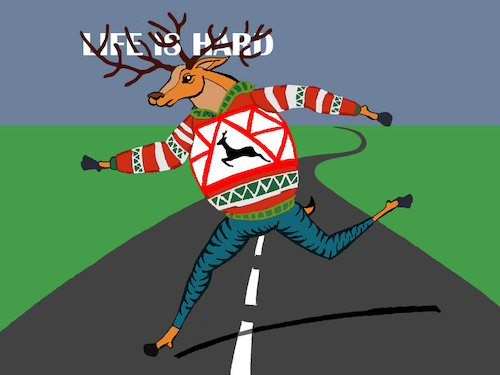 Cartoon: Life is Hard... (medium) by berk-olgun tagged life,is,hard