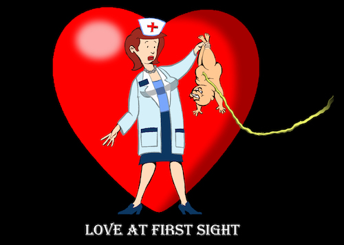 Cartoon: Love at First Sight... (medium) by berk-olgun tagged love,at,first,sight
