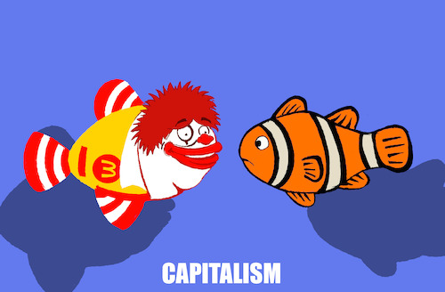 Cartoon: Mcdonalds Clown... (medium) by berk-olgun tagged clownfish