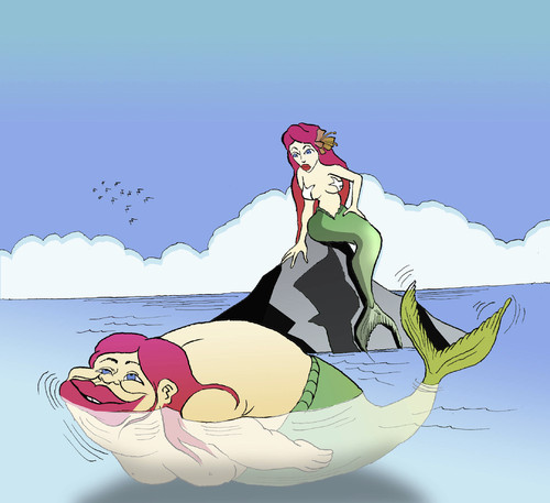 Cartoon: Mermaid... (medium) by berk-olgun tagged mermaid