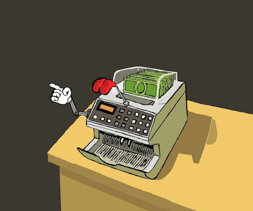 Cartoon: Money Counter... (medium) by berk-olgun tagged money,counter